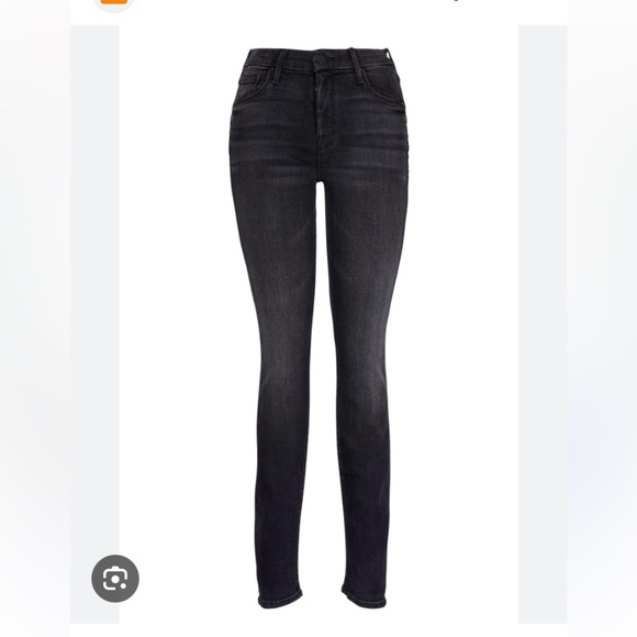 MOTHER HIGH WAISTED LOOKER ANKLE FRAY IN NIGHT HAWK FADED ACID WASHED LOOK - Picture 6 of 16